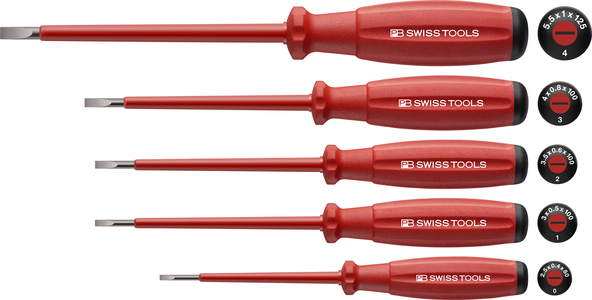 PB Swiss 5190/1-80 Insulated Screwdrivers for Phillips Screws 
